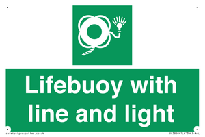 Lifebuoy with line and light